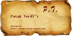 Patak Teréz névjegykártya